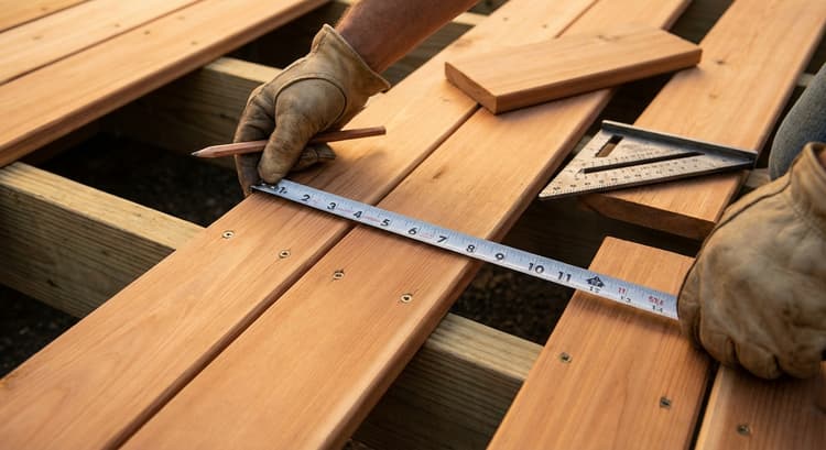 Measuring cedar boards