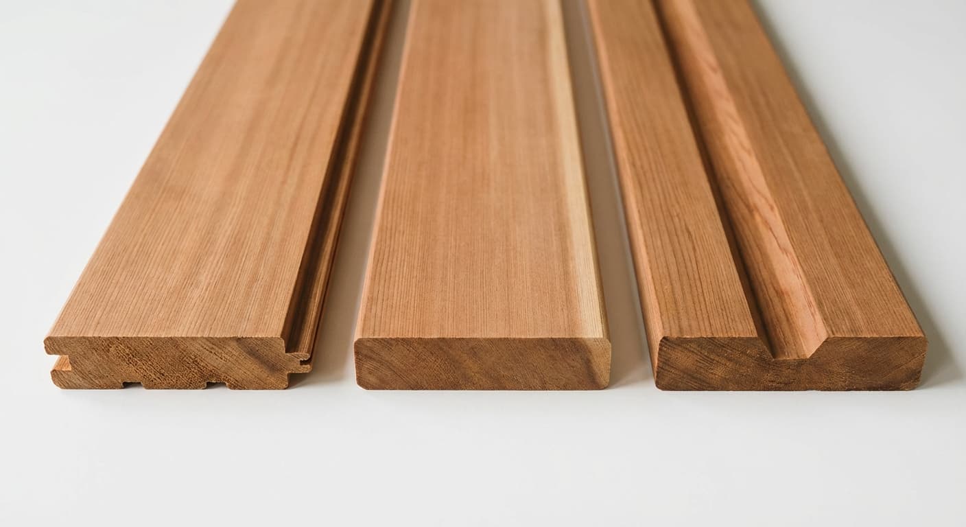 Cedar board profiles — T&G and S4S