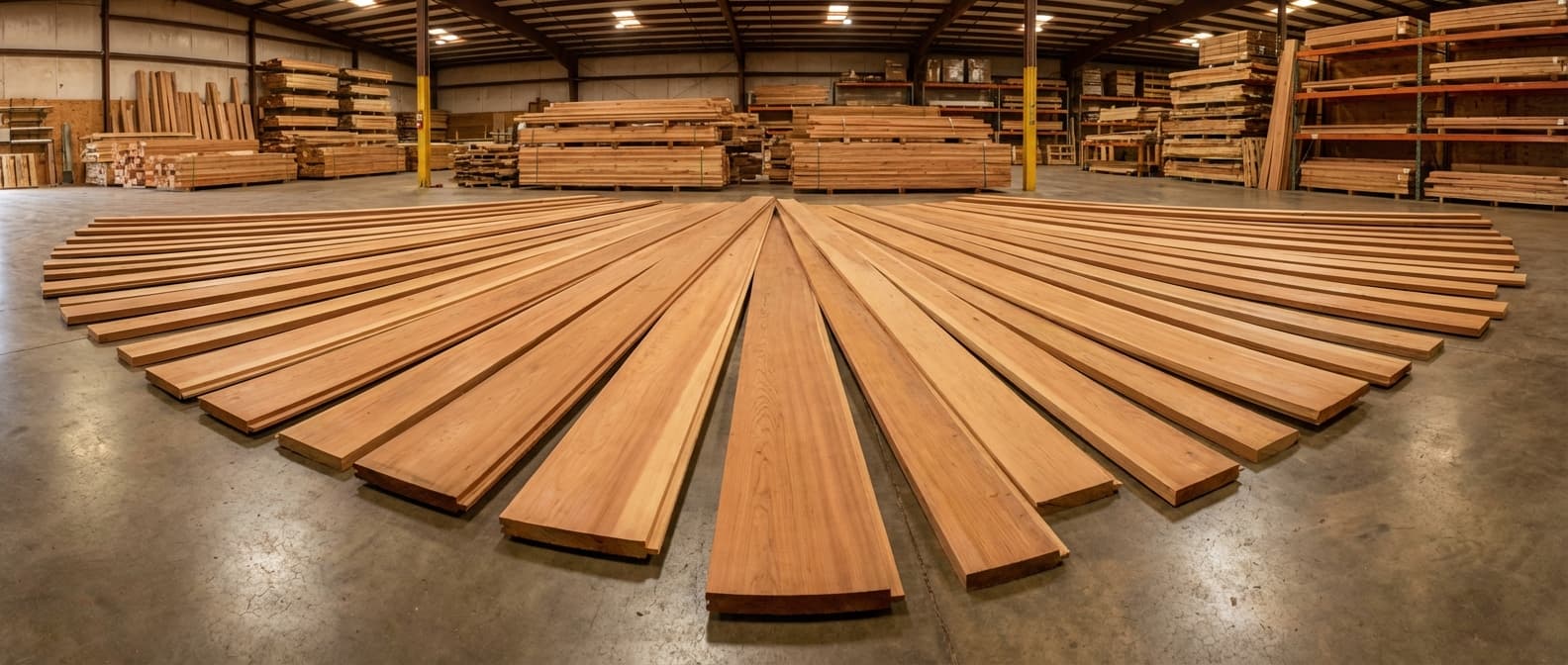 Western red cedar board profiles